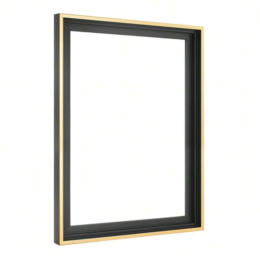 Canvas Float Frames 12x16 Frame, Black & Gold For Finished Canvases, Ve..Rtical & Horizontal Wall Hanging Large With For Canvas Paintings (1-Pack) - StandardFrameBlack & Gold - View 1