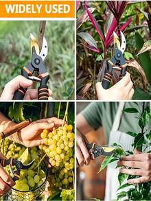 Ergonomic Effort-Saving Garden Pruning Shears, Durable Sharp Flower Branch Trimming Scissors, Portable Handheld Scissors, Suitable For Indoor Plants, Bonsai, Flowers, Small Shrubs And Daily Gardening - Multicolor - View 7