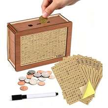 Wooden Piggy Bank With Counter, Home Wooden Piggy Bank With Counter, Wooden Craft Decoration, 1 Piece - Star - View 4