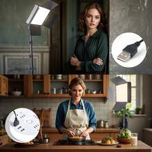 LED Video Light Strip With Extendable Tripod - Adjustable Brightness Lighting, Suitable For Photography Studio, Makeup Shooting, Live Streaming, Product Photography And Social Media Content Creation - Black - View 4