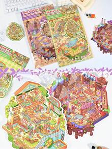 One Set Of 3D Scene‑Building Stickers, Fun Stress‑Relief Kids Journal Stickers, Children's Factory Series - 5.0 Carrot Factory - View 11