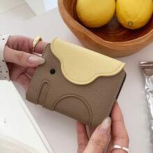 Lychee Texture Japanese Style Multi-Slot Card Holder Business Card Wallet Short Women's Lightweight Accordion Card Case - Multicolor - View 3