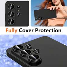 Eagle Eye CD Texture Lens Film, Compatible With Samsung Galaxy S26/S26 Plus/S26 Ultra/S25 FE/25 Edge/A07/A17/A26/A36/A56/A57/A37 Camera Lens Protector, Lens Protection Film, Lens Protection Pad, Full Coverage High Definition Protection, Scratch-Resistant Wear-Resistant Tempered Glass, Bubble-Free Adhesive, Clear Photos, Fashion Decoration, Easy Installation, Durable, Stylish And Beautiful, Waterproof, Shockproof, Scratch-Resistant - Black - View 8