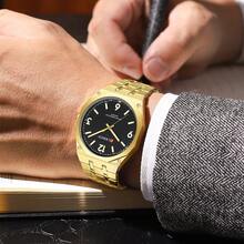 Jam Tangan Pria CURREN Fashion Quartz Tahan Air dengan Jarum Bercahaya dan Tali Stainless Steel - MultiWarna - View 4