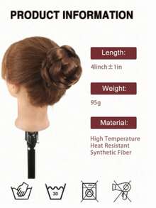 Elegant Synthetic Hair Bun Hair Clip-In Extensions, Heat-Resistant Fiber, Suitable For All Hair Types, Daily Party Women's Hairstyle Styling Accessories - Multicolor - View 5