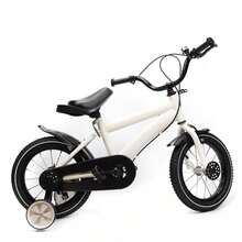 White Compact‑Sized Bicycle With 14‑Inch Wheels, Carbon‑Steel Framed Kids Cycle Equipped With Height‑Modifiable Seat For Flexible Riding Position Adjustment. This Lightweight Framed Two‑Wheeler Features Adaptable Saddle Height - White - View 3
