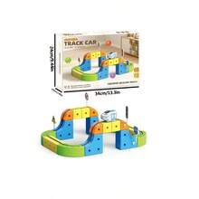 DIY Assembly Anti-Gravity Track Car, Flexible Track Set For Kids, Electric Train With Traffic Signs, Children's Train Set Toy, High-Speed Train Track, Educational Electric DIY Toy For Kids, Magic Track Toy Car, Birthday Gift For Boys And Girls - DIY Building Block Track Car - Deluxe Version [160PCS] - View 9
