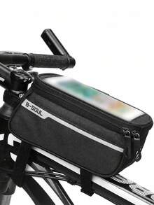 Waterproof Bicycle Front Frame Bag With TPU Touchscreen Sunshade And Rain Cover, Bike Storage Bag And Phone Holder, Suitable For Mountain Bikes (Fits Up To 7-Inch Phones) - Multicolor - View 14