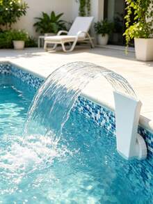 Pool Outlet Fountain Waterfall Nozzle, Easy Installation Wide Mouth Design For Smooth Water Flow, Durable With Multiple Color Options, Suitable For Home Backyard Above-Ground Frame Fountains, Above-Ground Pools, In-Ground Pools, Pond Filling, Livestock Water Tanks And Troughs, Providing A Refreshing Water Feature Experience, Set Includes Cleaning Brush And Leaf Skimmer Net, Convenient Storage And Multi-Purpose - Multicolor - View 6