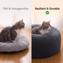 Tempat Tidur Kucing & Anjing Musim Dingin Hangat Tidur Nyenyak Nyaman Tempat Tidur Anjing Sepanjang Musim Tempat Tidur Kucing Ragdoll Universal Tempat Tidur Teddy Perlengkapan Hewan Peliharaan - Dark Grey - View 5