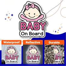 1pc Baby Stroller/Car Window And Bumper Sticker - Waterproof, Cartoon Design, Durable Plastic Material, Easy To Peel And Stick, For Children's Vehicle Protection - Multicolor - View 7