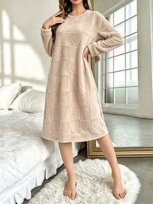 Women Lounge Dresses - Brown - View 2