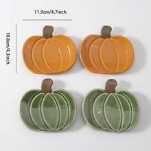 4 buah Alas Sendok Keramik Berbentuk Kreatif Ukuran 4 inci untuk Kompor, Tempat Sendok Masak Keramik Dekoratif Musim Gugur untuk Meja Dapur, Alas Peralatan Masak Tahan Panas, Tempat Sendok Kopi, Dekorasi Pesta Thanksgiving Halloween & Hadiah - View 3