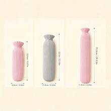 1pc Extra Large Capacity Rechargeable Hot Water Bag, Thickened Durable Warm Water Bag, Portable Bed Foot Warmer, Suitable For Sleep Warmth And Foot Warming, Practical Winter Home Warming Accessory, Daily Use On Cold Nights, Holiday Gift - Multicolor - View 6