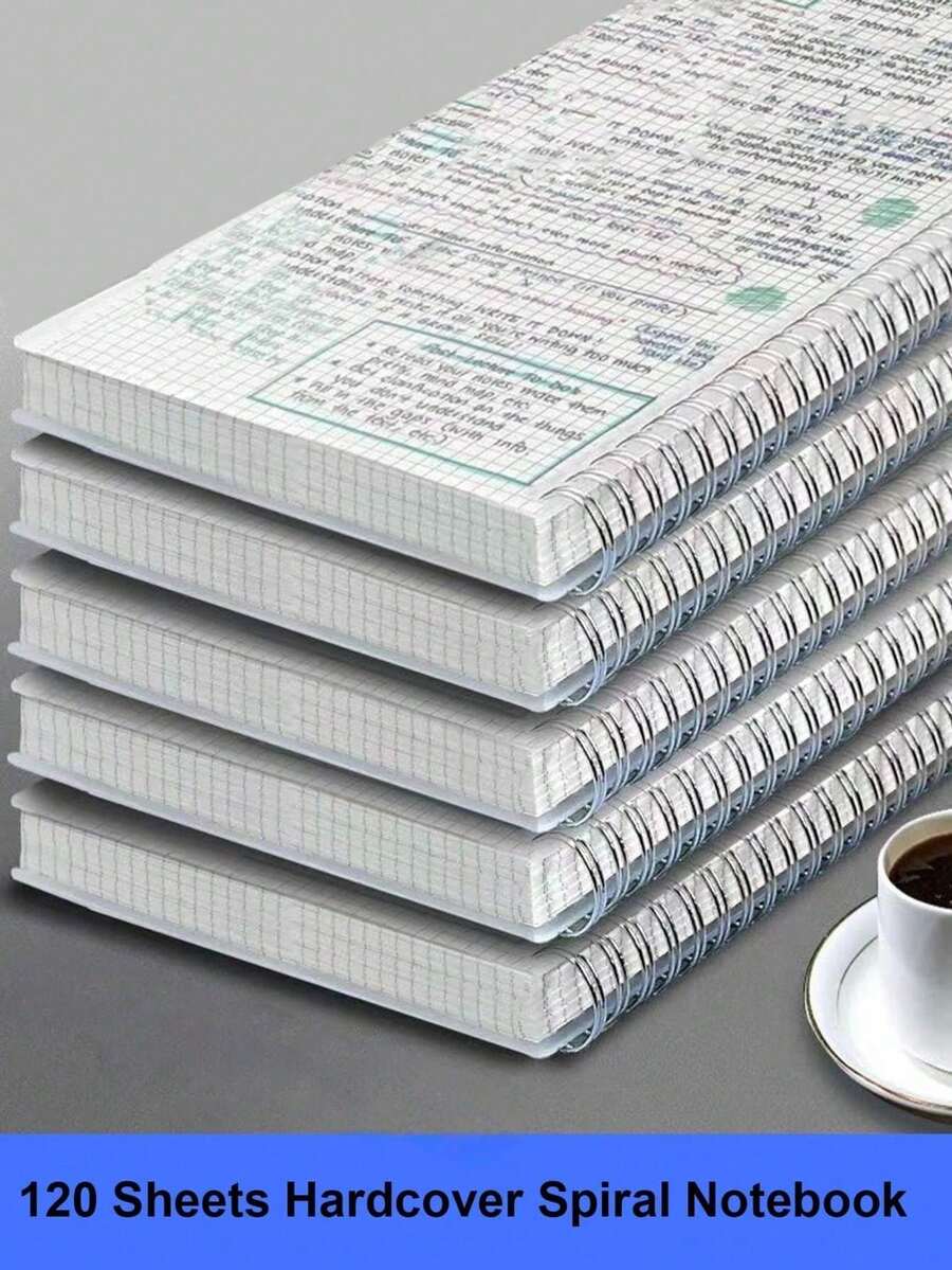 A5/B5/A4 Grid Spiral Elastic Band Flip Notebook/Memo Pad Back To School Student Supplies - A - View 1