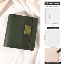 Mini PU Leather Dopamine Colorful Contrast Elastic Band Portable Small Card Card Album Pocket Photo Album Photo Book Fresh Cute Card Holder 3-Inch 1-Slot Loose Leaf Idol Card Business Card Storage Album Couple Photo Album Birthday Gift For Friends With Front And Back Covers - 25 Inner Pages - View 16