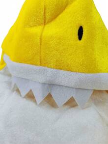 XUMPLO Baby Boys Cute Yellow & White Colorblock Shark Costume, Halloween Outfit, Autumn/Winter - Yellow - View 7