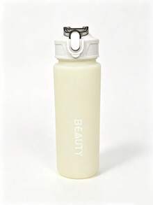 1個大容量磨砂塑料水瓶 - 600ml，輕巧便攜，附刻度，適合戶外運動和辦公室使用 - 運動水瓶，適合運動和健身時飲用 - 彩色 - 查看 12