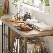SoBuy Serving Trolley Kitchen Trolley Cart Mobile Kitchen Shelf Kitchen Storage Trolley With 5 Shelves - Brown - View 4