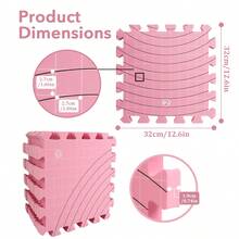 9pcs EVA Foam Crochet Blocking Board, Knitting Blocking Mat Set, Snap-Together Foam Blocking Board With Circular Scale, Suitable For Knitting And Crochet Enthusiasts - Foam Pad - View 3
