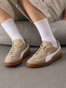 Puma Club II Era 男女款復古經典滑板鞋，舒適輕量透氣低筒休閒鞋 397447-35 - 冰咖色-彪馬白 - 查看 8
