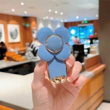 Light Luxury Gold-Rimmed Floral Push-Pull Phone Stand, Multi-Color Extendable Foldable Adhesive Phone Accessory, Fashionable Holiday Gift - Multicolor - View 3