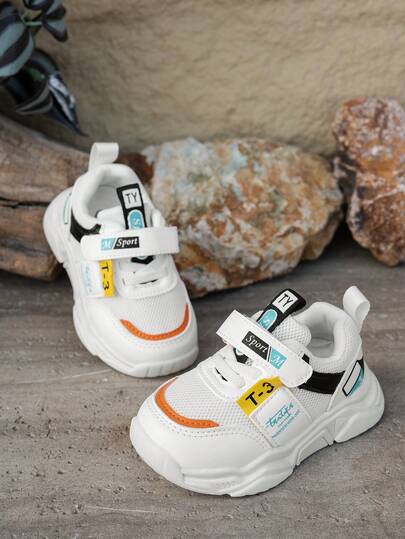1 Pair Kids Non-Slip Soft Sole Breathable Casual Sports Shoes, Lightweight Comfortable Easy To Wear