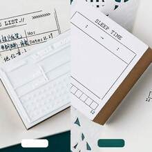 Retro Functional Wood Rubber Stamps, Journaling Planner Tracker Stamps For Time Management Daily Record Habit Challenge DIY Scrapbooking Supplies - A - View 3