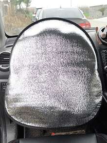 Foam Car Steering Wheel Sunshade Cover, Anti-UV Heat Insulation Protective Cover - A - View 2