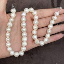 1String Natural Freshwater A Pearl Beads Near Round Potato Shape Isolation Loose Beaded For Jewelry Making DIY Charm Bracelet Necklace Accessories - White - View 11