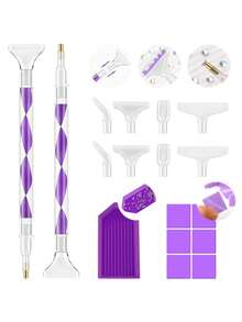 Handmade 5D Diamond Brush Set (Including Clay And Multi-Tip Pen Tip) - Suitable For Hobbyists, Nail Art Embellishment Tools - A - View 8