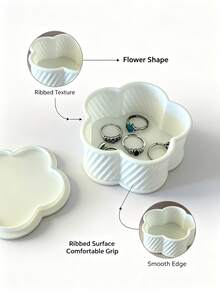 1PC Flower Storage Box, 3D Printed Entryway Desktop Jewelry Organizer, Earring Ring Small Accessories Storage Box, Portable Mini Miscellaneous Storage Box, Home Decor Ornament, Housewarming Gift, Desktop Display Decoration - Flower - View 5