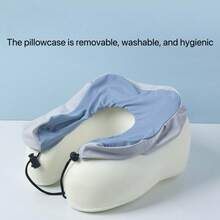 Portable Neck Pillow, Suitable For Travel And Home Use - Ergonomic Memory Foam Neck Support Cushion, Compact And Lightweight Design, Easy To Store, Comfortable Rest And Posture Support, Suitable For Office - Travel U-shaped Pillow - View 4