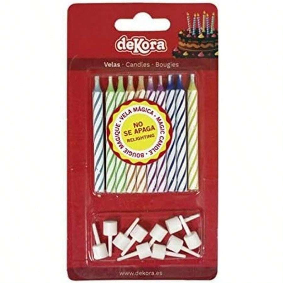 10 Magical Colorful Birthday Candles - 1PC - View 1