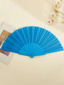 Portable Plastic Handheld Folding Fan, Suitable For Weddings, Parties, Wall Decor, Home Decor, Performance Props. DIY Fan. Party, Gift. - Multicolor - View 24