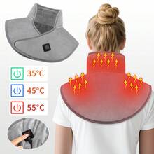 3-Speed Temperature Adjustable Electric Heating Shoulder And Neck Care Pad, Cervical Massage Shawl, 5V/2A USB Plug-In Hot Compress, Vibration Relaxation And Warmth Protection, Gift For Family - View 11