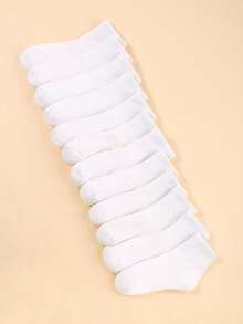 6/12/24 Pairs Of Black And White Youth Student Socks, Suitable For Daily Wear, Regardless Of Gender, Especially Suitable For Wearing During The School Year. - Multicolor - View 4