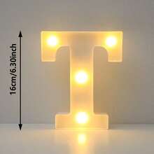 قطعة واحدة من أضواء حروف ماركي LED بحجم 21 سم لديكور المنزل، أضواء حروف ليلية LED لحفلات الزفاف وأعياد الميلاد، مصباح إشارات حروف مضيئة لديكور الفصول الدراسية والسكن الجامعي - أبيض - مشاهدة 59