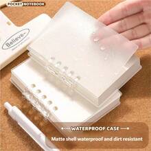 Matte PP Cover Loose Leaf Notebook, Waterproof And Dustproof Detachable Plastic Spiral Notebook, Student School Writing Stationery, Detachable Plastic Coil, Macaron Stationery, School Writing Supplies, Aesthetic Notebook, Used For Daily Notes - A - View 10