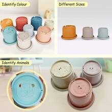 Baby Stacking Cups Toy, Suitable For 6-12 Months Infants, Montessori Toddler Toy, Gift/Christmas Gift - Multicolor - View 3