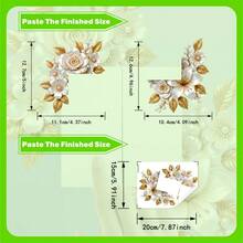 1PC 2D Flat Relief Floral Light Switch Wall Sticker, European Luxury Pearl Rose Wall Decal, Self-Adhesive Wall Switch Decor Sticker For Living Room Bedroom Background Wall - Multicolor - View 3