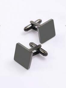 2PCS Personalized Customized Multi-Color Premium Metal Shirt Cufflinks, French Business Suit Cufflinks For Men, Gold Black Square Round, Groom Groomsmen Bride Father Outfit Accessories - Multicolor - View 14