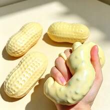 100個花生壓力球 柔軟快回彈擠壓球 麵粉填充 觸感像牙膏般柔軟 紓壓玩具 成人生日禮物 節日禮物 完美禮物 1個優質花生 慢回彈捏捏音樂 TPR仿真花生 - 彩色 - 查看 10
