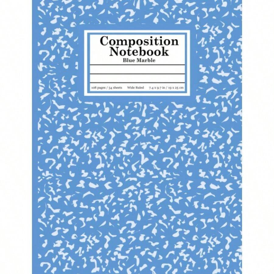 Blue Marble Composition Notebook Wide Ruled - N - View 1