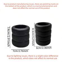1pc Creative Realistic Tire Shaped Pen Holder, Car Enthusiast Desk Accessory, Personalized Desktop Storage Bucket, Stationery Office Organizer Decor - Multicolor - View 4