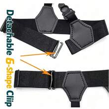 Men's Sock Suspenders 2pcs/Set Adjustable Sturdy Clip Garter - Multicolor - View 3