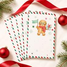 60/20 Pcs Cute Christmas Cartoon Greeting Cards & Gift Tags Set - Mini Xmas Memo Note Cards, Bulk Paper Hang Tags For Holiday Gift Wrapping Supplies, Classroom Students DIY Craft Party Favors & Winter Stocking Stuffers - Sets - View 1