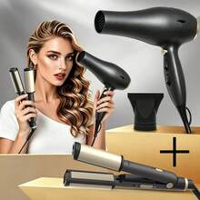Raytix Hair Dryer + Straightening & Curling Iron Combo - Grey - View 1