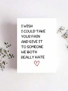 OBOVAY 1pc "I Wish I Could Share Your Pain" Funny Get Well Soon Greeting Card (With Envelope) - Humorous Recovery Gift For Friends, Family And Loved Ones, Perfect For Quick Recovery, Birthday And Holiday Occasions, Blank Inside - A - View 6