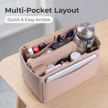 1pc Small/Medium/Large/Extra Large Multi-Function Inner Bag, Makeup Bag, Toiletry Bag, Organizer Bag, Foldable & Detachable Inner Pouch - Grey - View 8